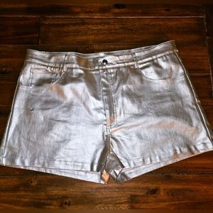 Akira metallic silver shorts, bought for the Beyoncé concert, never worn. 2X
